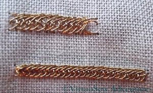 Plaited Braid Stitch In Gold