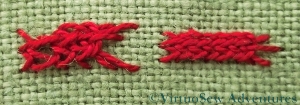 Plaited Braid Stitch In Pearl Cotton