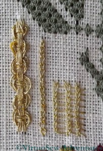 Guilloche Stitch, Reverse Chain Stitch and Ceylon Stitch