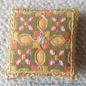 Finished Tudor Pincushion