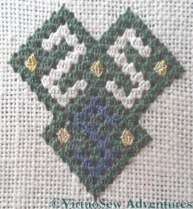 Gold Queen Stitches Added