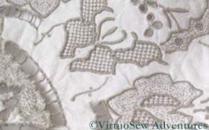 More detail of the Cutwork Tablecloth