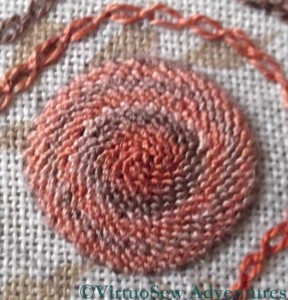 Close Up - Spiral Trellis Stitch