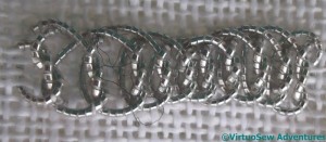 Elizabethan Twisted Braid Stitch in Silver