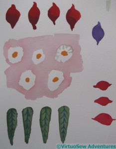 More Watercolours of the Faience shapes