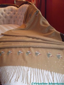 The Small Motifs end of the pashmina