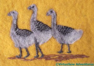 Geese Needlefelted