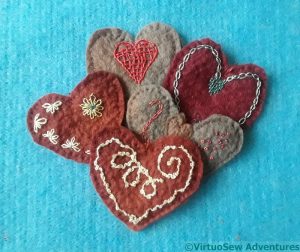 Embroidered Hearts