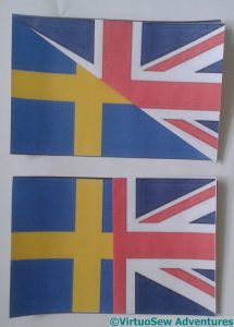 Trialling combinations of the Swedish and British flags