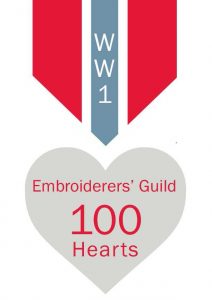 Embroiderers Guild "100 Hearts" project