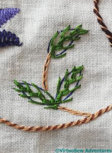 Feathered Zig Zag Chain Stitch