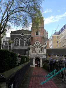 View of the entrance to the Church of St Bartholomew the Great, Smithfield
