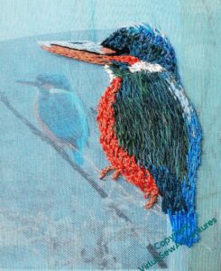 Kinfisher in progress - beak done at last! 