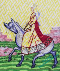 Horse now filled in with cream colour.