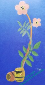 Dog roses growing from beer barrels 1