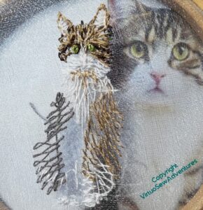 More on the Cat, Smith, with a fawn underlayer on the right and a darkish grey on the left.