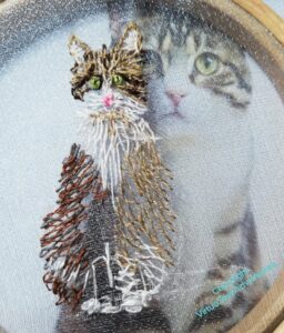 Two layers of dark on the right but I now realise I've failed to stitch his tail!