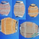 A collage of beer barrels, Not having found any nearby, these are from Asterix!