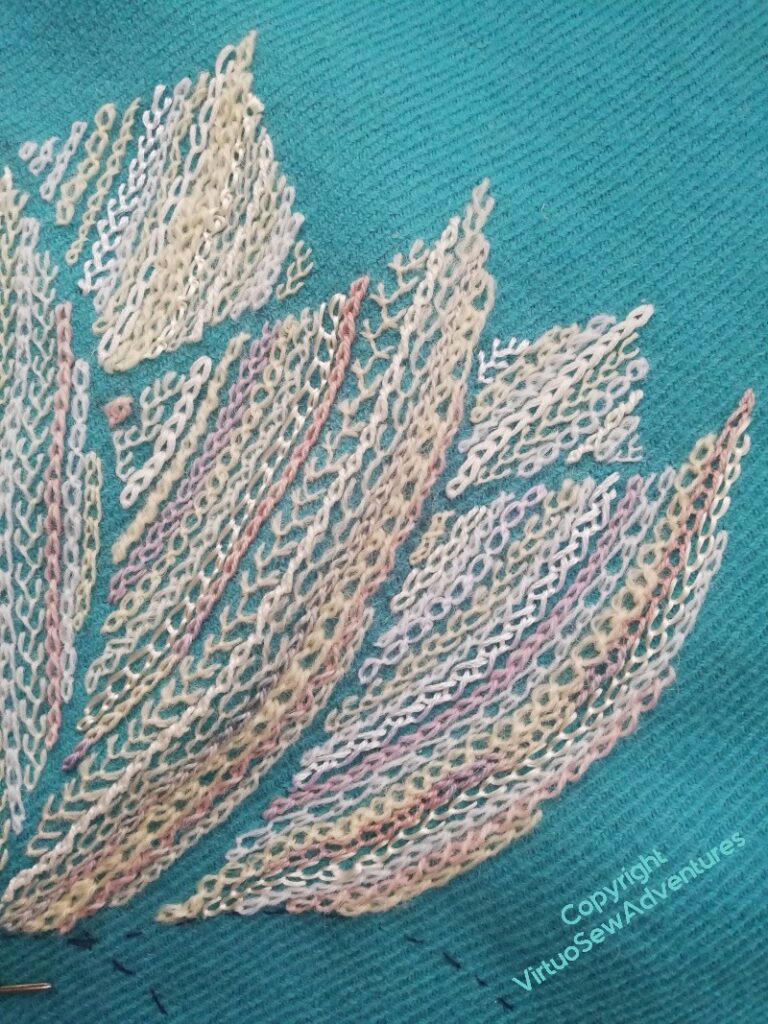 Close up on the first lotus flower - right side