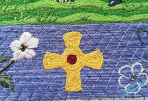 First stage of the cross, intended to recollect the various crosses in the Staffordshire Hoard