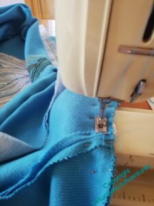 Sewing away on my mother's Bernina..